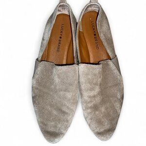 Lucky Brand Women's Suede Slip On Flat Loafers